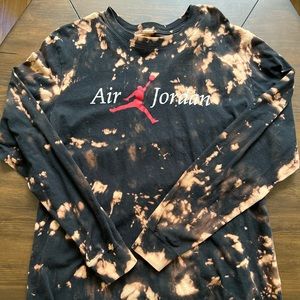 Air Jordan bleach dyed long sleeve shirt